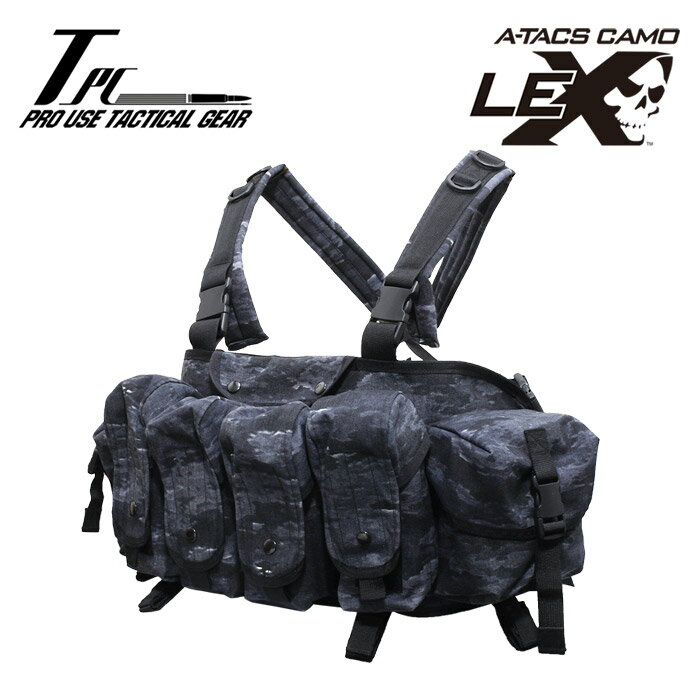 楽天PHANTOMTP バトルストライク チェスト ハーネス/A-TACS LE-X 【tactical performance Battle Strike Chest Harness】メンズ ミリタリー サバゲ アウトドア バイク ツーリング サイクリング 迷彩 カモ ナイロン ベルクロ ドットボタン