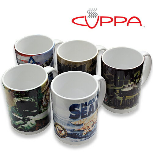 US ミリタリーシリーズ マグカップ【cuppa US Militaly Series Mug Cup】ミリタリー アウトドア カジュアル インテリア 生活雑貨 プリント 米軍 特殊部隊 空軍 陸軍 海軍 海兵隊 片手付き ホット 陶器 アメリカ キッチン用品