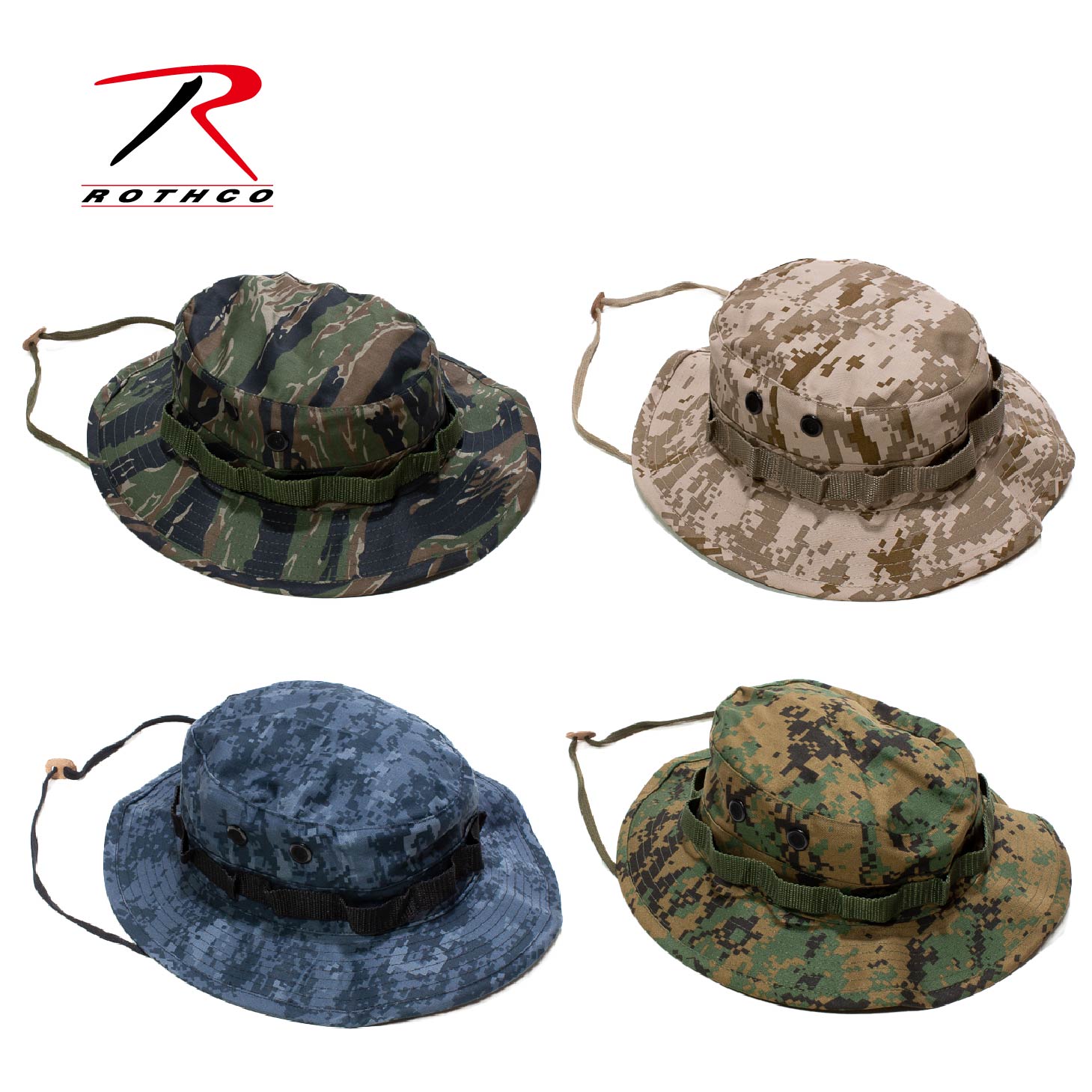 ROTHCO BOONIE HAT【ロスコ ブーニーハット】メンズ ミリタリー アウトドア カジュアル カモフラージュ 帽子