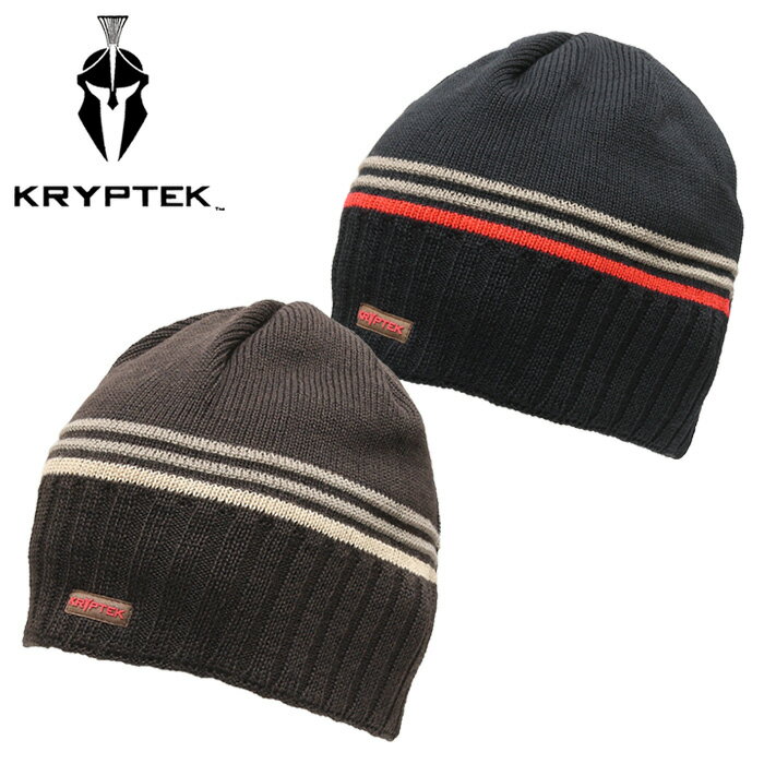 KRYPTEK ウォーリアー ビーニー【クリプテック warrior beanie】メンズ ミリタリー カジュアル アウトドア サバゲ ハンティング バイク ツーリング サイクリング メリノ ウール アクリル フリーサイズ ニットキャップ ワッチキャップ ロゴ