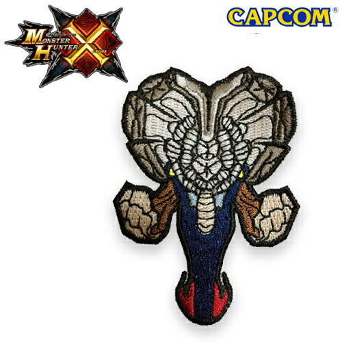 モンスターハンターX フェイス 刺繍パッチ/ガムート【Monster Hunterクロス Face Embroidery Patch/Gammoth】カプコン capcom メンズ レディース キッズ ミリタリー カジュアル アウトドア サ…