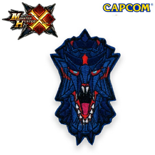 モンスターハンターX フェイス 刺繍ワッペン/ディノバルド【Monster Hunterクロス Face Embroidery Patch/ Glavenus】カプコン capcom メンズ レディース キッズ ミリタリー カジュアル アウト…