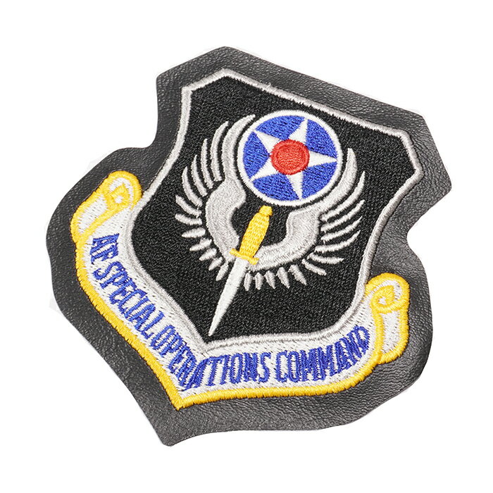 USAF SOC Leather PATCH【アメリカ空軍特殊作戦コマンド レザージャケット用 ワッペン ベルクロなし】ミリタリー サバイバルゲーム サバゲ アウトドア BDU 戦闘服 空軍 制服 ネームテープ 迷彩 コスプレ 横田基地 YOKOTA USAF leather 革 ジャケット A2