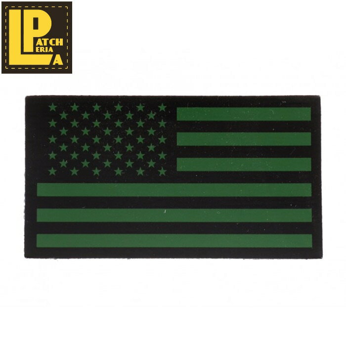 LA PATCHERIA IR US FLAG PATCH OD【ラパッチェリア 赤外線リフレクターワッペン OD レギュラー】メンズ ベルクロ サバゲ サバゲ...