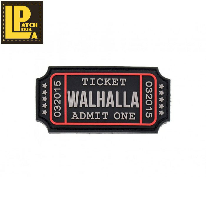 LA PATCHERIA Valhalla ticket PATCH【ラパッチェリア PVCワッペン】メンズ サバゲ サバゲー エアソフト ミリタリー ワッペン...