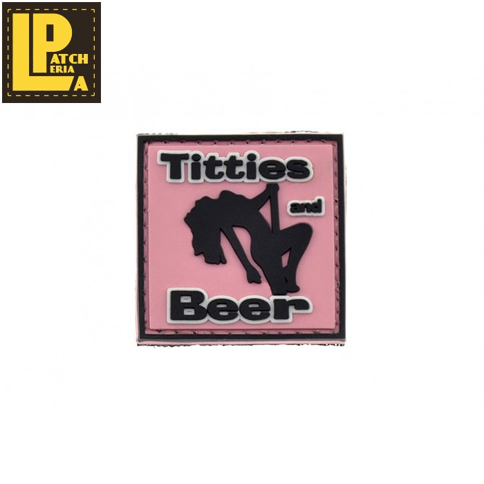 LA PATCHERIA Titties and Beer PATCH【ラパッチェリア PVCワッペン】メンズ サバゲ サバゲー エアソフト ミリタリー ワッペ...