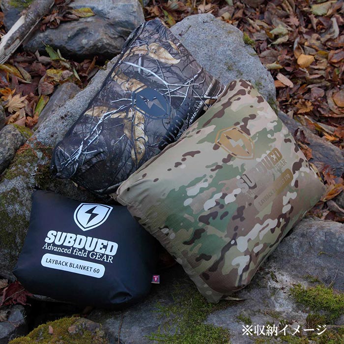 SUBDUED レイバック ブランケット 60【サブデュード LAYBACK BLANKET 60】ミリタリー アウトドア マウンテンリーコン キャンプ テント 車中泊 沢登り シュラフ 寝袋 プリマロフト 防寒 防風 保温 迷彩 カモ 春 夏 バーベキュー BBQ 山 海 河 川 バイク ツーリング phantom-10007451 PHANTOM サンプル画像3