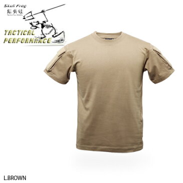 SKULL FROG タクティカルTシャツ【スカルフロッグ tactical performance タクティカル パフォーマンス】骸骨蛙 ガイコツ カエル ミリタリー サバイバルゲーム サバゲ スリーブ ポケット