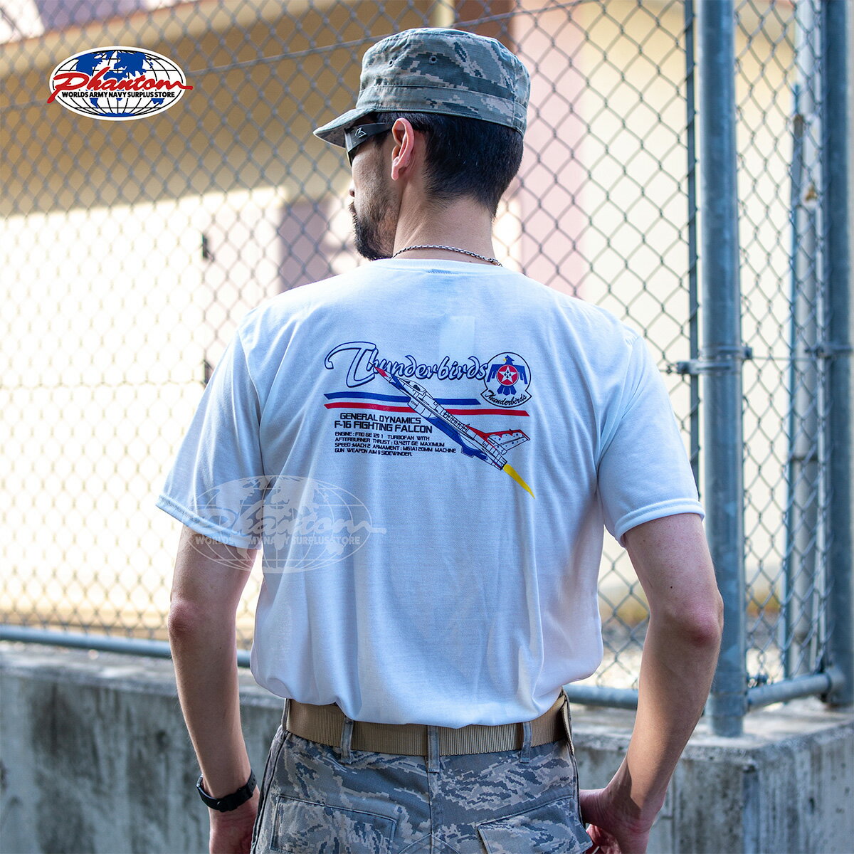 Rakuten - P/O F16 THUNDERBIRD Tee【ファントム USAF F16 サンダーバード 速乾Tシャツ】メンズ ミリタリー タクティカル サバゲ キャンプ 登山 バイク ツーリング サイクリング カジュアル アウトドア 米軍 特殊部隊 USAF F16