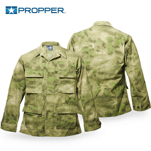 PROPPER バトル・リップ BDU ジャケット/A-TACS FG【プロッパー エータックス エフジー battle rip jacket 戦闘服】メンズ ミリタリー アウトドア カジュアル サバイバルゲーム サバゲ 4ポケット リップストップ