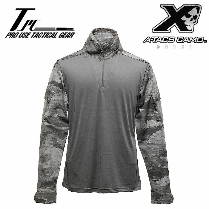 TP タクティカル コンバットシャツ/A-TACS GHOST【tactical performance TACTICAL COMBAT SHIRTS エータックス ゴースト】メンズ ミリタリー アウトドア サバゲ 登山 バイク ツーリング インナー トップス 長袖 コットン ナイロン ポリエステル OUTLET SALE 30%OFFF