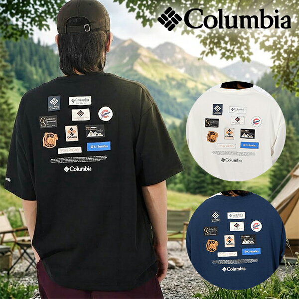 乐天商城 - ネコポス発送！送料無料 コロンビア 半袖Tシャツ Columbia メンズ レディース バックプリント Stuck Brook Graphic S/S Tee スタックブルックグラフィックショートスリーブTシャツ UVカット 吸湿速乾 PG7093 2026春夏新作