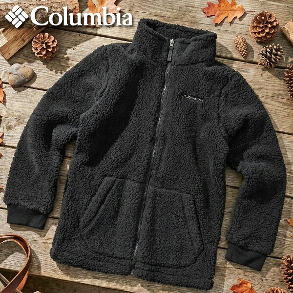 乐天商城 - 送料無料 コロンビア フリースジャケット キッズ ジュニア 子供 もこもこ Columbia ラギット リッジ 2 シェルパフルジップ Rugged Ridge II Sherpa Full Zip スタンドカラー アウター 防寒 保温 軽量 ジャケット ブルゾン 上着 アウトドア AB0083