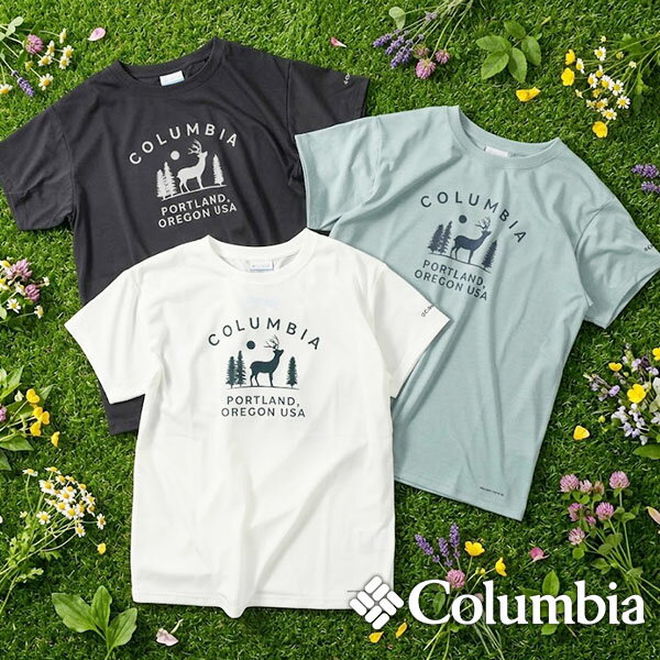 乐天商城 - ネコポス発送！送料無料 コロンビア 半袖Tシャツ レディース 吸湿速乾 フロントロゴ Columbia ウィメンズ チェンブリン コーブ ショート スリーブ Tシャツ W Chamberlin Cove SS Tee SS Tee PL6748 2026春夏新作