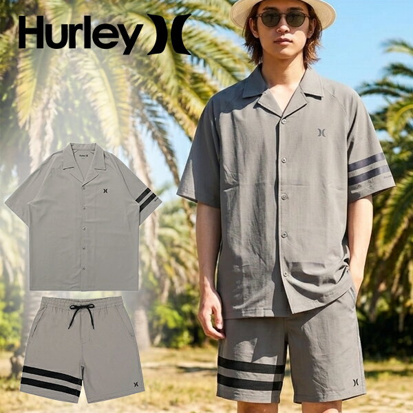 樂天商城 - 送料無料 ラッシュガード メンズ ハーレー HURLEY 半袖 ラッシュ セットアップ PHANTOM SHIRTS 水着 サーフパンツ 上下セット UVカット シャツ 紫外線対策 サーフィン 海 サーフ プール ランニング アウトドア 水着 MUWV251091 MWS07912 2026春夏新作