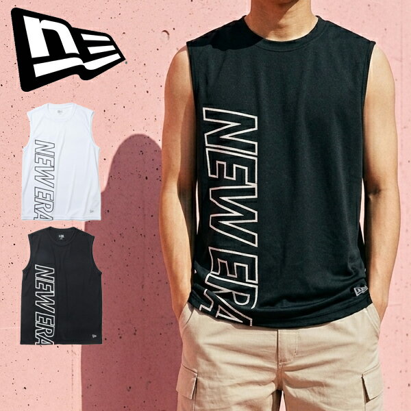 樂天商城 - 2026春夏新作 ネコポス発送！送料無料 ノースリーブ ニューエラ NEW ERA PA SL TECH TEE VERTICAL メンズ テック シャツ タンクトップ トレーニング ダンス スポーツ アウトドア 吸汗速乾 UVカット 抗菌作用 14744543 14744545
