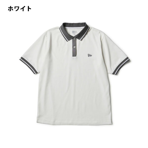 2026春夏新作 ネコポス発送！送料無料 ゴルフウェア 半袖 ポロシャツ ニューエラ NEW ERA GFW SS STRIPE COLLAR POLO レディース Tシャツ 吸汗速乾 UVカット 抗菌加工 14859855 14859857 2