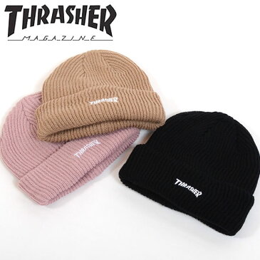 ゆうパケット対応可能！ ニット帽 THRASHER スラッシャー 刺繍 21TH-N51 Beanie MAG LOGO ビーニー 折り返し ロゴ刺繍 ビーニー ニットキャップ スケボー スノボ スノーボード 20%off