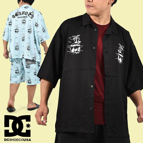 乐天商城 - 半額以上 60%off オープンカラーシャツ DC SHOES ディーシー メンズ RAYON GRAPHIC SS SHIRT オープン カラー シャツ アロハ レーヨン ヒョウ柄 ダンス スケートボード スケボー ディーシーシュー ディーシーシューズ