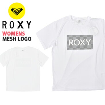 水陸両用 半袖Tシャツ ROXY ロキシー レディース MESH LOGO 半袖ラッシュガード ホワイト 白 UVカット 紫外線対策 プリントTシャツ ラッシュ ガード ウェア サーフィン ボディボード プール リゾート 海水浴 トレーニング アウトドア rst201533 2020春夏新作 20%off