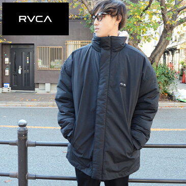 送料無料 中綿ジャケット RVCA ルーカ メンズ REFLECT PUFFER JACKET ブラック 黒 ジャケット ナイロン 中綿 ダウン ロゴ スケートボード スノーボード 20%off