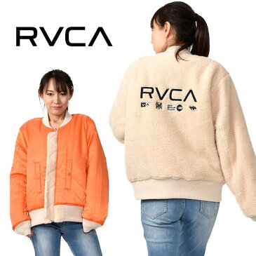 送料無料 ジャケット RVCA ルーカ レディース JACKET ナチュラル ジャケット リバーシブル フリース ナイロン 中綿 ロゴ スケートボード スノーボード 30%off