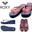 スラっと脚長 ウェッジ ビーチサンダル ROXY ロキシー レディース LULU WEDGE II ヒール 厚底 ウエッジソール ビーサン トングサンダル キラキラ サンダル ビーチ プール 海 海水浴 リゾート 30%off