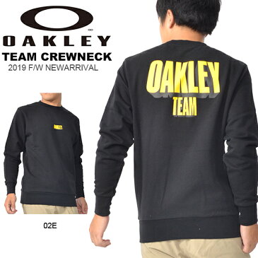 送料無料 長袖 トレーナー OAKLEY オークリー メンズ TEAM CREWNECK クルーネック フリース スポーツ カジュアル トレーニング スノボ スキー 日本正規品 2019秋冬新作 得割10