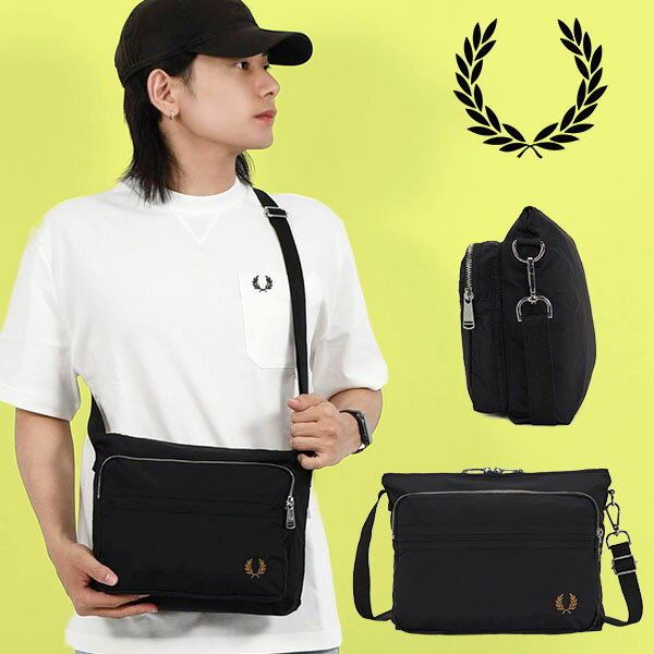 Rakuten - 2026春夏新作 送料無料 ショルダーバッグ FRED PERRY フレッドペリー メンズ レディース ユニセックス Brentham Crossbody Bag ブレンサムクロスボディバッグ 鞄 ブラック 黒 L2178 国内正規品