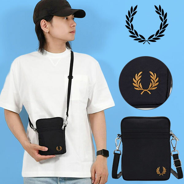 乐天商城 - 2026春夏新作 送料無料 ミニショルダーバッグ FRED PERRY フレッドペリー メンズ レディース ユニセックス Brentham Small Side Bag ブレンサム スモール サイド バッグ 鞄 ブラック 黒 L2179 国内正規品