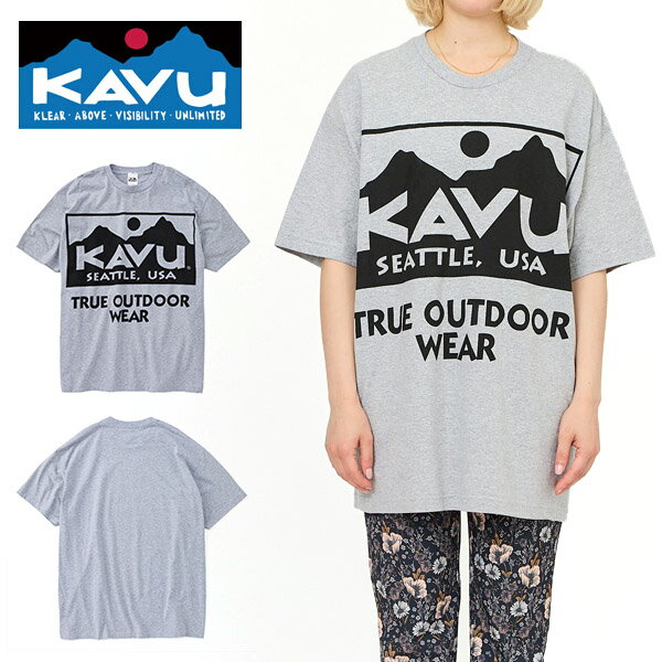 乐天商城 - 2026春夏新色 ネコポス発送！送料無料 XLサイズ KAVU カブー ビッグロゴ Tシャツ 半袖 メンズ レディース アウトドア ビッグシルエット BIG LOGO Tee