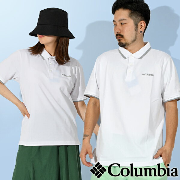 送料無料 コロンビア 半袖 ポロシャツ Columbia メンズ レディース Cove Dome Butte Solid Pique Polo ピケ ポロ 襟付き シャツ 吸湿速乾 UVカット 無地 ロゴ 白 黒 紺 アウトドア キャンプ ゴルフ AE0412 2024春夏新色 【あす楽対応】