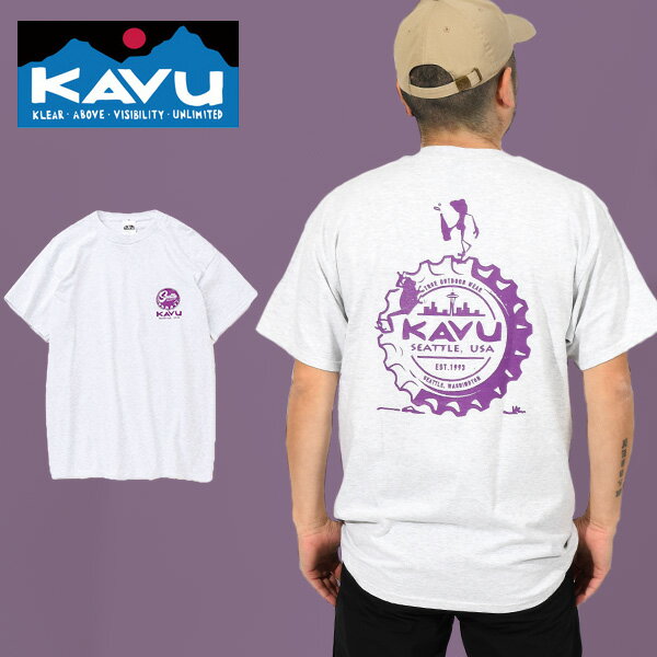 乐天商城 - ラスト1点 XLサイズ ゆうパケット発送！送料無料 KAVU カブー 半袖 Tシャツ メンズ レディース Crown Frog Tee クラウン フロッグ Tシャツ カエル 蛙 アウトドア キャンプ 15%off