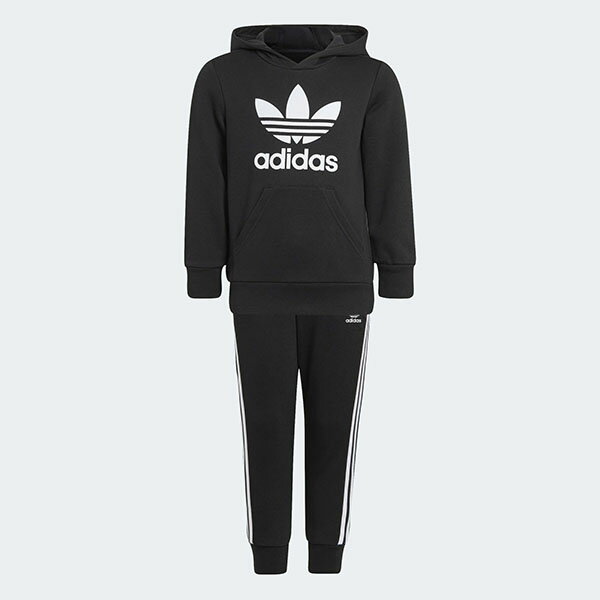 30%off 送料無料 アディダス キッズ スウェット パーカー 上下セット adidas HOODIE SET 裏毛 プルオーバー フーディ トレーナー ビッグロゴ 子供服 上下組 セットアップ ORIGINALS オリジナルス 2022春新作 JEA77