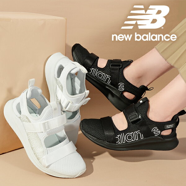 送料無料 ニューバランス スニーカー サンダル New Balance レディース FRESH FOAM POWHER RUN SUM メッシュ ベルクロ カジュアルシューズ シューズ 靴 グレー ブラック 黒 20%off 【あす楽配送】