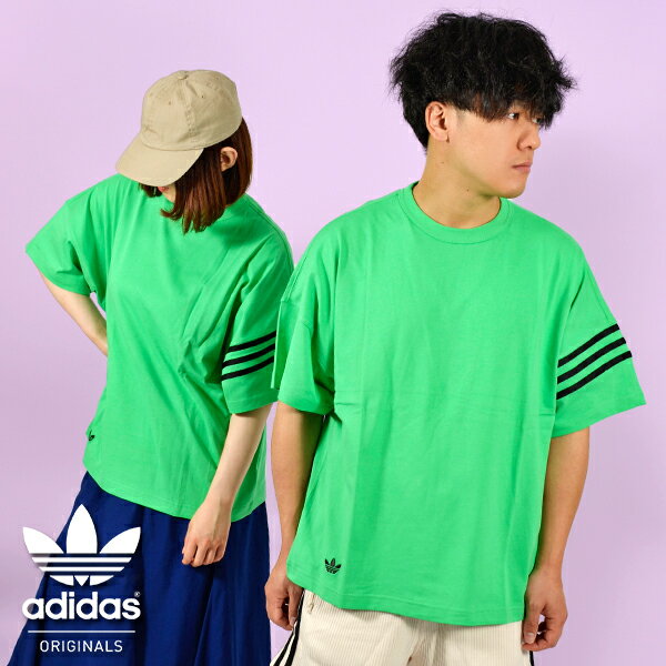 送料無料 アディダス メンズ レディース ルーズフィット 半袖 Tシャツ adidas NEW C TEE コットン100％ 3本ライン ORIGINALS オリジナルス 2023春新色 DC278