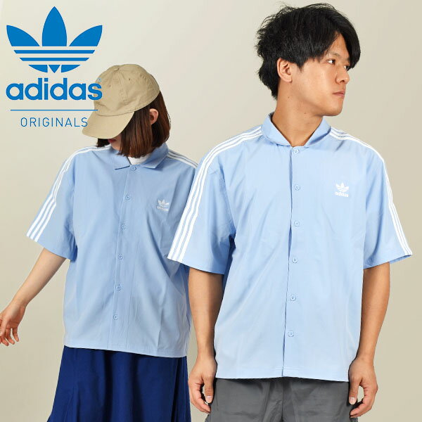 30%off 送料無料 アディダス メンズ レディース 半袖 シャツ adidas CLASSICS SHIRT ワンポイント ロゴ 3ライン ORIGINALS オリジナルス 2023春新作 EWU42