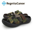 リゲッタカヌー サンダル メンズ 送料無料 リゲッタカヌー メンズ 迷彩柄 サンダル 3.5cmヒール Regetta Canoe ビッグフットライトサンダル コンフォートサンダル カモ柄 ベルクロ 日本製 カジュアル CJMB2508