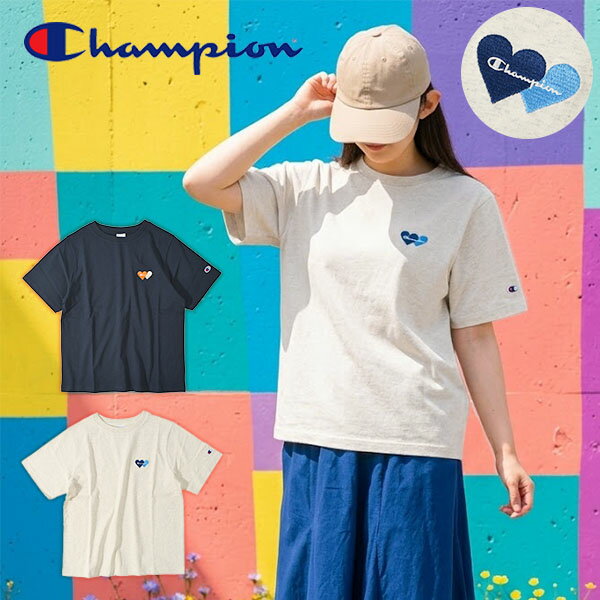 Rakuten - ネコポス発送！ チャンピオン レディース リラックスフィット 半袖 Tシャツ Champion SHORT SLEEVE T-SHIRT ハート 2026春夏新作 CW-D311