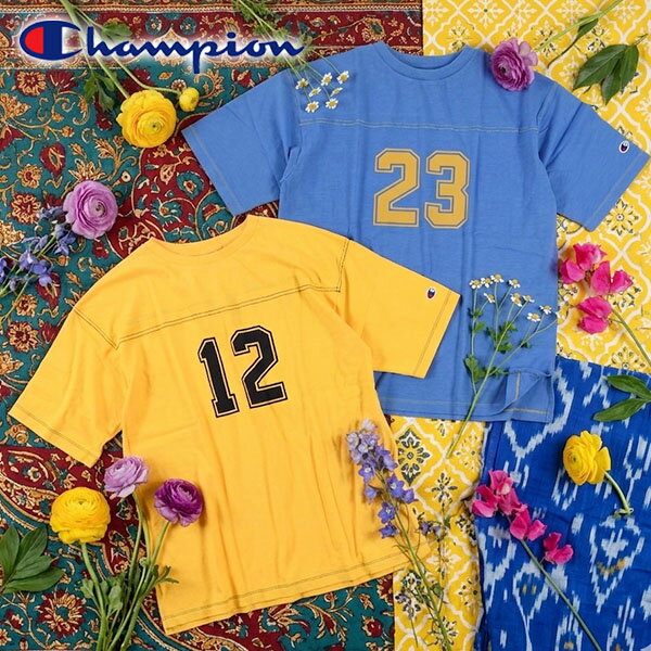 乐天商城 - ネコポス発送！送料無料 チャンピオン レディース ルーズフィット 半袖 Tシャツ Champion FOOTBALL T-SHIRT 2026春夏新作 CW-D315