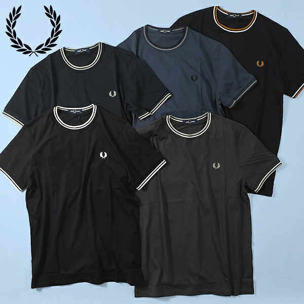 乐天商城 - 送料無料 フレッドペリー Tシャツ メンズ レディース ユニセックス FRED PERRY ツイン ティップ Tシャツ TWIN TIPPED T-SHIRT トップス 半袖 クルーネック コットンジワンポイント ロゴ 綿100% M1588V 正規販売店