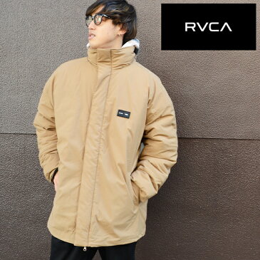 送料無料 中綿ジャケット RVCA ルーカ メンズ REFLECT PUFFER JACKET ベージュ ジャケット ナイロン 中綿 ダウン ロゴ スケートボード スノーボード 25%off