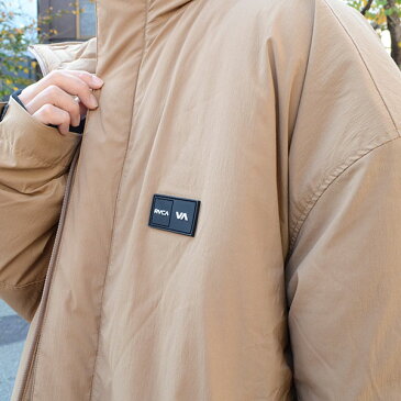 送料無料 中綿ジャケット RVCA ルーカ メンズ REFLECT PUFFER JACKET ベージュ ジャケット ナイロン 中綿 ダウン ロゴ スケートボード スノーボード 25%off
