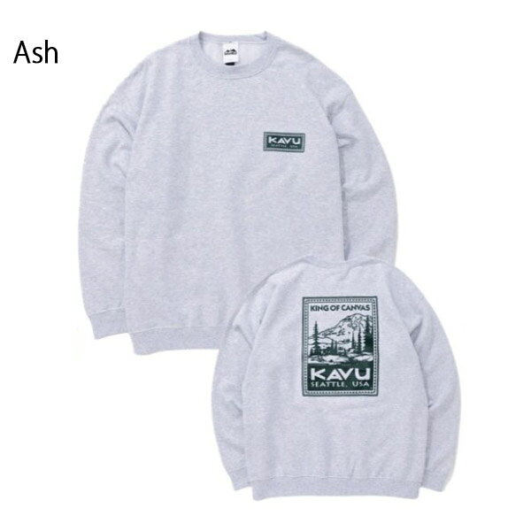 送料無料 KAVU カブー Stamp Sweat スタンプ スウェット 長袖 トレーナー メンズ レディース アウトドア キャンプ 20%off phants-10042093 Ray Green サンプル画像2