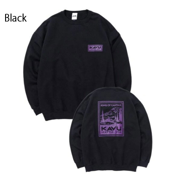 送料無料 KAVU カブー Stamp Sweat スタンプ スウェット 長袖 トレーナー メンズ レディース アウトドア キャンプ 20%off phants-10042093 Ray Green サンプル画像3