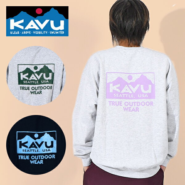 乐天商城 - Mサイズ 送料無料 KAVU カブー True Logo Sweat トゥルーロゴ スウェット 長袖 トレーナー メンズ レディース アウトドア キャンプ 20%off