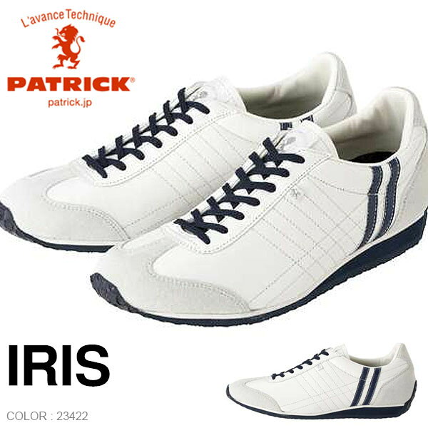乐天商城 - 送料無料 パトリック スニーカー PATRICK レディース IRIS P.WHT アイリス 23422 日本製 レザー ベロア 本革 天然皮革 シューズ 靴