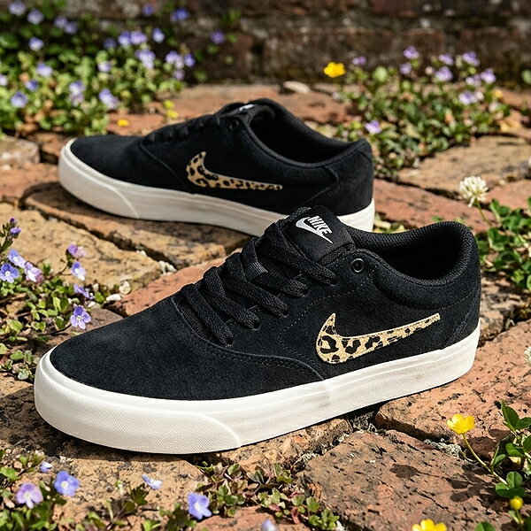 乐天商城 - クッション性抜群！送料無料 ナイキ スニーカー レディース NIKE チャージ スエード SE シューズ 靴 ローカット スウェード CHRGE SUEDE カジュアルスニーカー ブラック レオパード ヒョウ柄 im7348