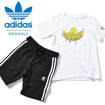 30%off 送料無料 アディダス キッズ 上下セット 半袖Tシャツ ショートパンツ adidas 子供 ジュニア SHORT TEE SET ロゴ 男の子 子供服 セットアップ ORIGINALS オリジナルス 2021春新作 30851
