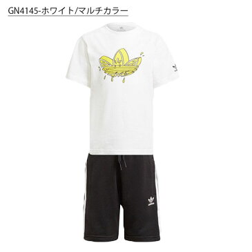 30%off 送料無料 アディダス キッズ 上下セット 半袖Tシャツ ショートパンツ adidas 子供 ジュニア SHORT TEE SET ロゴ 男の子 子供服 セットアップ ORIGINALS オリジナルス 2021春新作 30851